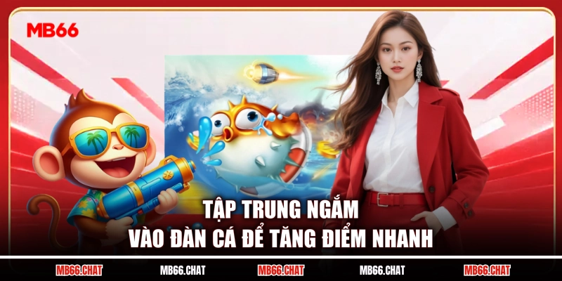 Tập trung ngắm vào đàn cá để tăng điểm nhanh